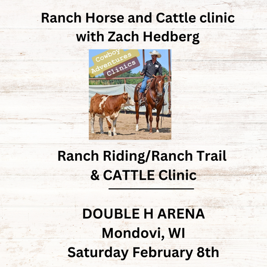 February 8th Ranch Horse - Cattle Clinic in Mondovi WI